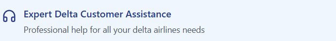 delta customer assistance
